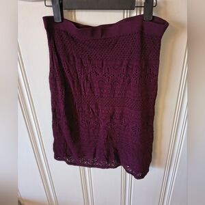 White House Black Market Burgundy Skirt
